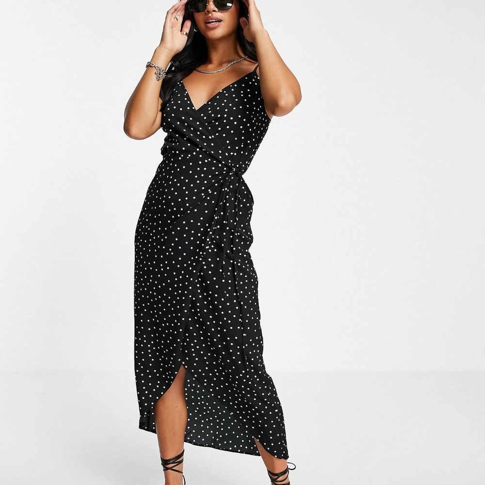 ✨ HP✨ NWT ASOS Design Petite Wrap Dress with Tulip Hem